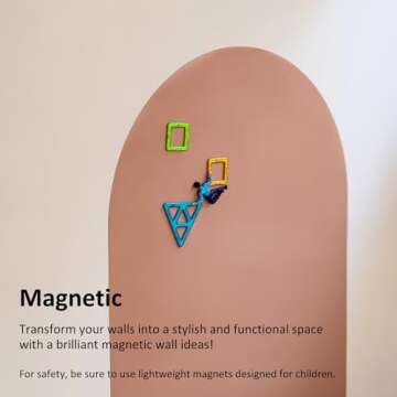 Chalk Bagel Magnetic Wall Decal Chalkboard for Kids Arch Contact Paper for Wall Sticker Peel and Stick Self Adhesive Whiteboard Blackboard Multifunctional Home Decor Schooling (Ivory White)