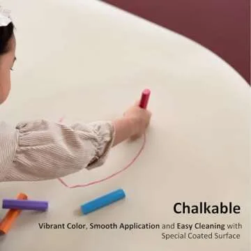 Chalk Bagel Magnetic Wall Decal Chalkboard for Kids Arch Contact Paper for Wall Sticker Peel and Stick Self Adhesive Whiteboard Blackboard Multifunctional Home Decor Schooling (Ivory White)