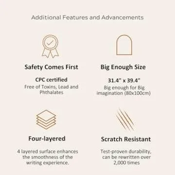 Chalk Bagel Magnetic Wall Decal Chalkboard for Kids Arch Contact Paper for Wall Sticker Peel and Stick Self Adhesive Whiteboard Blackboard Multifunctional Home Decor Schooling (Ivory White)