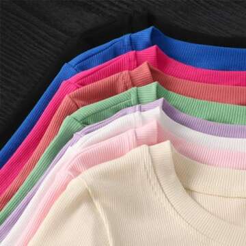 Chulianyouhuo Women's Slim Fit Crew Neck T-Shirt