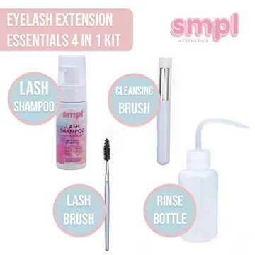 SMPL Aesthetics Eyelash Extension Cleanser Kit with Brush