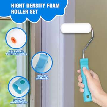 Rhibak Paint Roller Kit for Professional and Beginner Painters