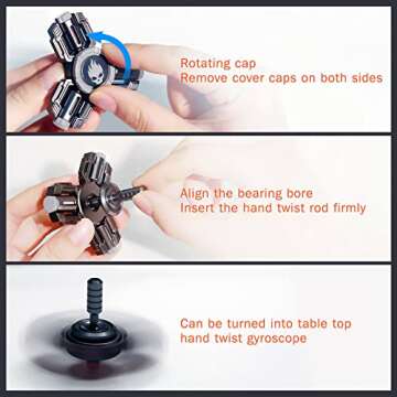 INNOPLUS Fidget Spinners, Fidget Spinner Gifts for Adults Kids, Finger Hand Spinner, Metal Fidget Spinner, Fidget Toys, Fidgets for Kids, Stress Anxiety ADHD Relief Figets Toy, Luminous Night Effects