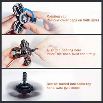 INNOPLUS Fidget Spinners, Fidget Spinner Gifts for Adults Kids, Finger Hand Spinner, Metal Fidget Spinner, Fidget Toys, Fidgets for Kids, Stress Anxiety ADHD Relief Figets Toy, Luminous Night Effects