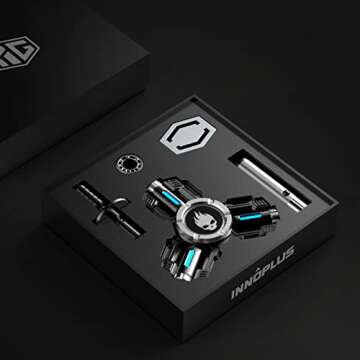 INNOPLUS Fidget Spinners, Fidget Spinner Gifts for Adults Kids, Finger Hand Spinner, Metal Fidget Spinner, Fidget Toys, Fidgets for Kids, Stress Anxiety ADHD Relief Figets Toy, Luminous Night Effects