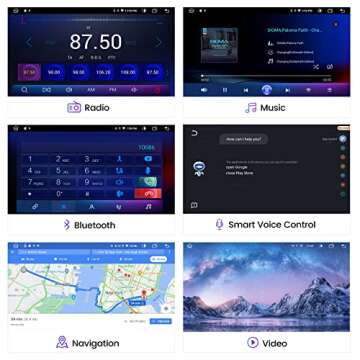 Roadanvi HD 10.2" 8G+128G Android Car Stereo for Toyota RAV4 2019 2020 2021 2022 Wireless Carplay Android Auto Car Radio 1280x720 QLED Touch Screen Bluetooth WiFi GPS Navigation Head Unit