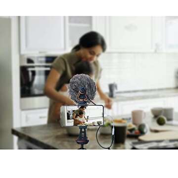 Phone Tripod Mount Adapter with Cold Shoe, Riqiorod Smartphone Tripod Holder Clip, Metal 360 degree ...