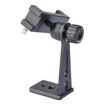 Phone Tripod Mount Adapter with Cold Shoe, Riqiorod Smartphone Tripod Holder Clip, Metal 360 degree Rotation Vertical Cell Phone Bracket Compatible with iPhone, Samsung Galaxy, Huawei, LG Google (C10)