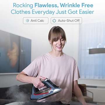 Bartnelli Pro Luxury Steam Iron for Clothes | New Powerful Steam Technology | Non-Stick Ceramic Sole...