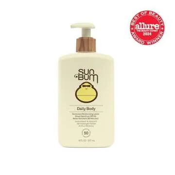 Sun Bum Daily SPF 50 Sunscreen Body Lotion| Broad Spectrum Moisturizing Sunblock with Vitamin E | Ve...