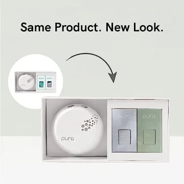 Pura - Smart Home Fragrance Device Starter Set V3 - Scent Diffuser for Homes, Bedrooms & Living Rooms - Includes Fragrance Aroma Diffuser & Two Fragrances - Linens & Surf and Pacific Aqua