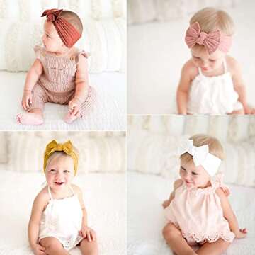 Handmade Niceye Baby Girls Headbands Set - Stretchy Hair Accessories for Newborns