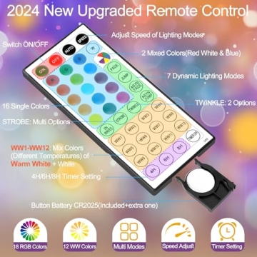 66FT LED Rope Lights - 18 Color Changing Options