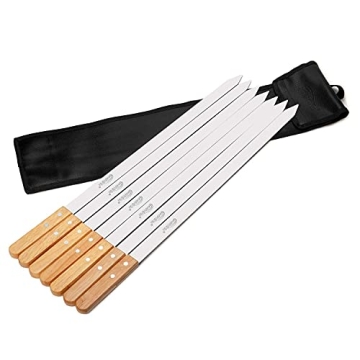 Goutime 23-Inch Stainless Steel Kabob Skewers Set with Bag