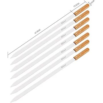 Goutime 23-Inch Metal BBQ Skewers Set of 7