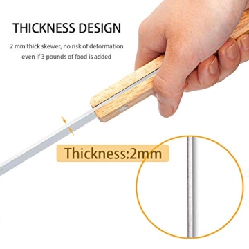 Goutime 23-Inch Metal BBQ Skewers Set of 7