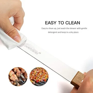 Goutime 23-Inch Metal BBQ Skewers Set of 7