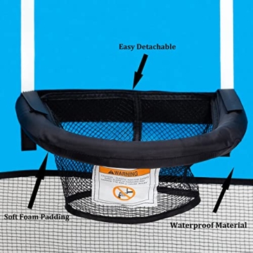 MINAYI Trampoline Basketball Hoop | Fun for Kids Outdoors | Secure Easy Setup