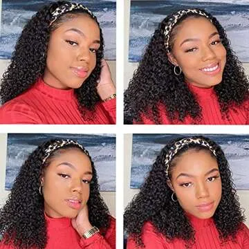 Natural Neflyon Human Hair Headband Wig for Women