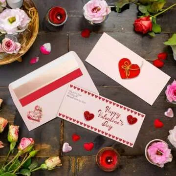 Best Paper Greetings 50-Pack #10 Blush Pink Envelopes with Metallic Rose Gold Foil Lining for Party ...