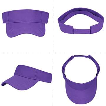 Rbenxia Adjustable Sport Visors for Summer Activities - 5 Pack