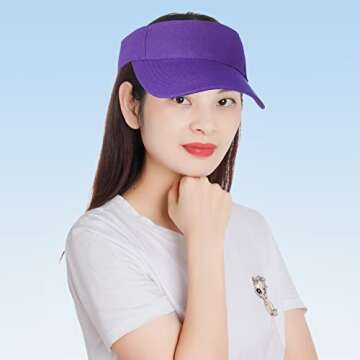 Rbenxia Adjustable Sport Visors for Summer Activities - 5 Pack