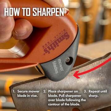 Smith’s Handheld Lawn Mower Blade Sharpener for Easy Sharpening