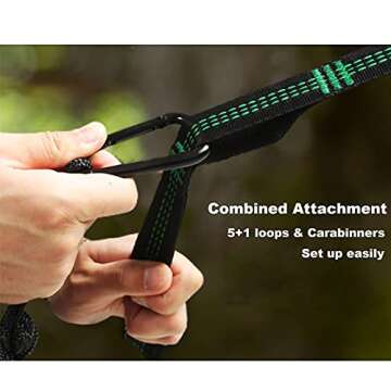 Seafte Camping Hammock with Mosquito Net Parachute Hammock Pop-Up 2 Person Hanging Lightweight Hammo...