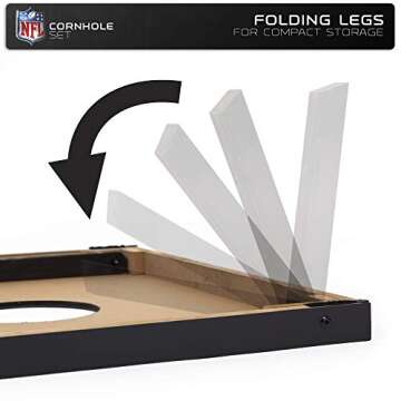 Wild Sports NFL Cornhole Set for Tailgating Fun
