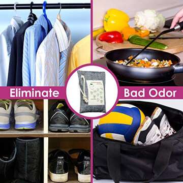 Bamboo Charcoal Air Purifying Bags - Natural Odor Eliminator