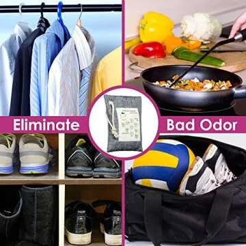 Bamboo Charcoal Air Purifying Bags - Natural Odor Eliminator