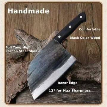 High Carbon Serbian Chef Knife with Sheath