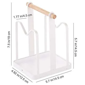 VANRA Cutting Board Organizer Metal Steel Pot Lid Holder Stand Kitchen Countertop Pot Pan Lid Rack, ...