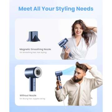 LAMPICK Professional High-Speed Hair Dryer - Fast & Ionic