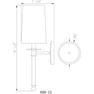 Elegant Z-Lite 1 Light Wall Sconce - Brass Finish