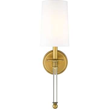 Elegant Z-Lite 1 Light Wall Sconce - Brass Finish