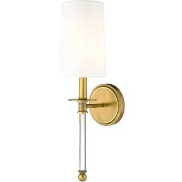 Elegant Z-Lite 1 Light Wall Sconce - Brass Finish