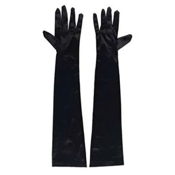 DreamHigh Satin Finger Gloves for Weddings & Proms