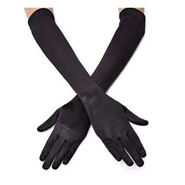 DreamHigh Satin Finger Gloves for Weddings & Proms