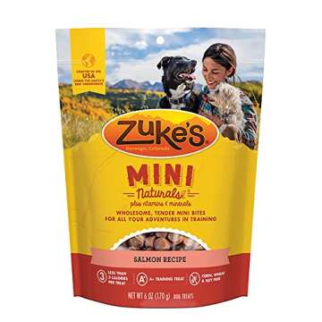 Zuke's Mini Naturals Dog Training Treats, Salmon Recipe, Soft Mini Dog Treats with Vitamins & Minera...