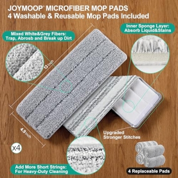 JOYMOOP Mop and Bucket Set for Effortless Home Cleaning