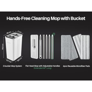 JOYMOOP Mop and Bucket Set for Effortless Home Cleaning