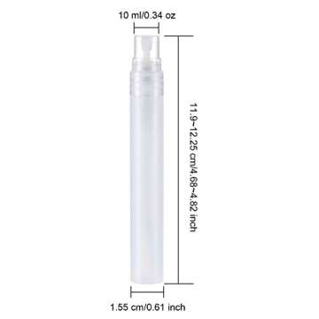 60 Pieces 10 ml Plastic Spray Bottles Empty Fine Mist Sprayer Bottles for Travel Essential Oils Perf...