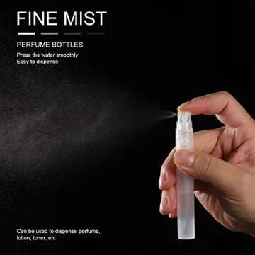 60 Pieces 10 ml Plastic Spray Bottles Empty Fine Mist Sprayer Bottles for Travel Essential Oils Perfume Supplies(Clear)