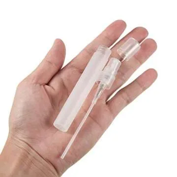 60 Pieces 10 ml Plastic Spray Bottles Empty Fine Mist Sprayer Bottles for Travel Essential Oils Perfume Supplies(Clear)
