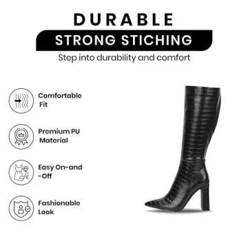 Cape Robbin SayWhat Mid Calf Boots for Women - Womens Mid Calf Boots with Chunky Block Heel - Stylis...