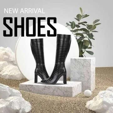 Cape Robbin SayWhat Mid Calf Boots for Women - Womens Mid Calf Boots with Chunky Block Heel - Stylish Mid Calf Boots Women - Black Size 8