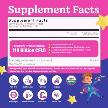 Lovebug Kids Probiotics – Chewable Daily Digestive Support