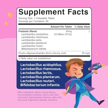 Lovebug Kids Probiotics – Chewable Daily Digestive Support