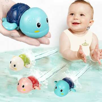 Turtle Bath Toys for Toddlers Fun Swim Gifts